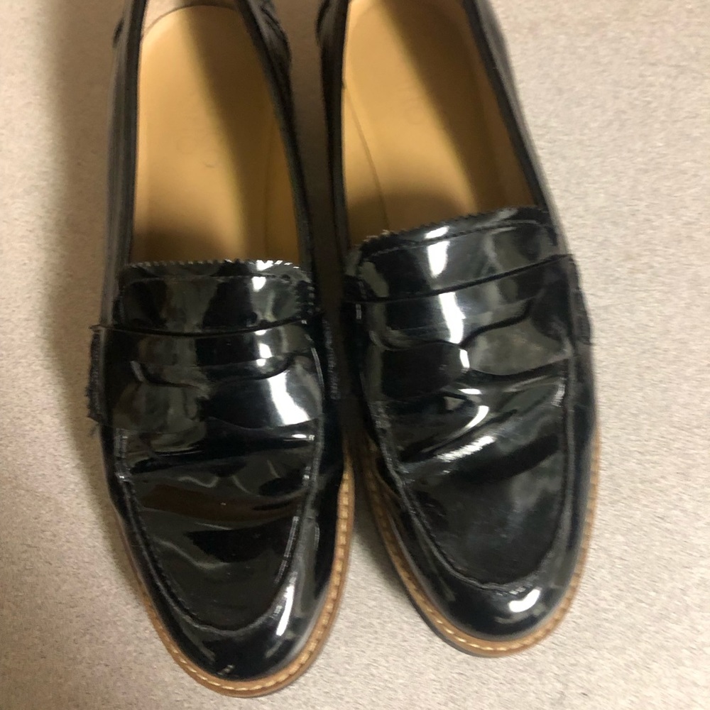 Sarto by Franco Sarto Black Patent Loafers Womens Size 6